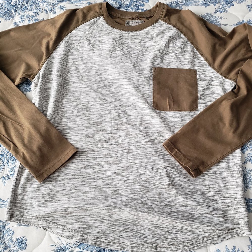 Charles And A Half Colorblock  Long Sleeve Crew Neck Thermal Shirt